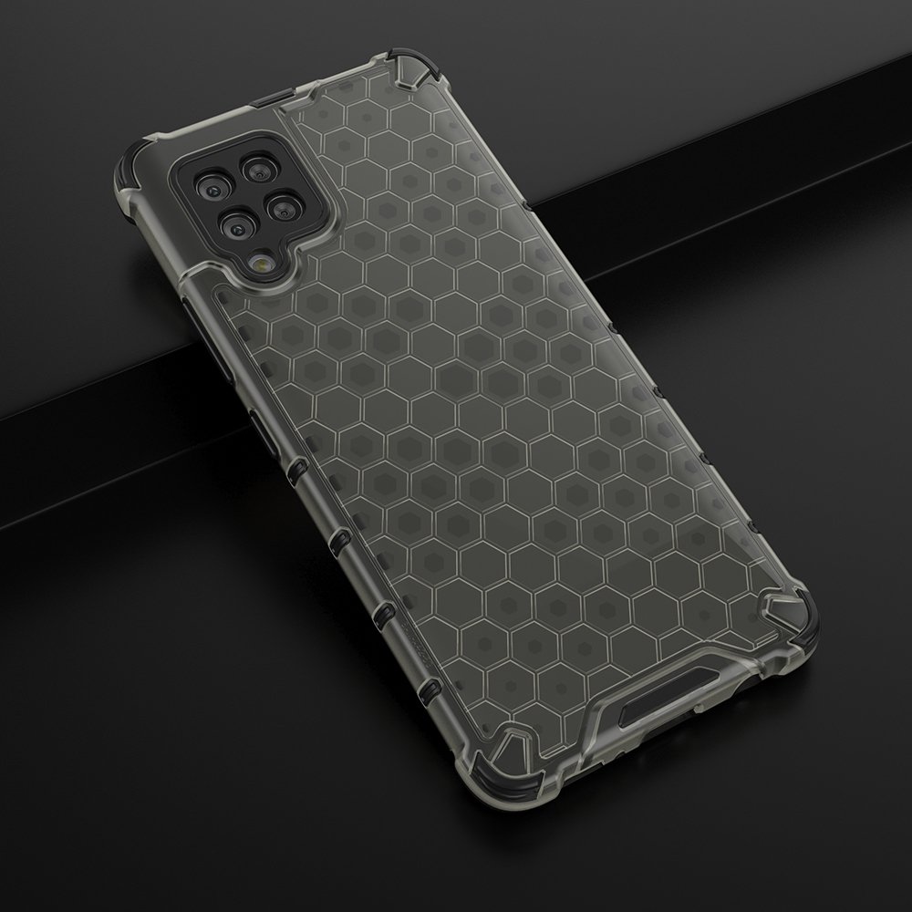 Honeycomb Asia panssari kansi TPU puskuri Samsung Galaxy A42 5G musta