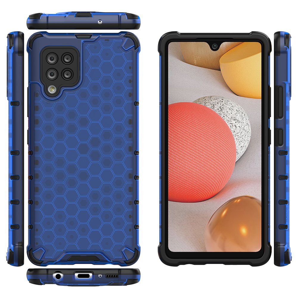 Honeycomb Asia panssari kansi TPU puskuri Samsung Galaxy A42 5G sininen sininen