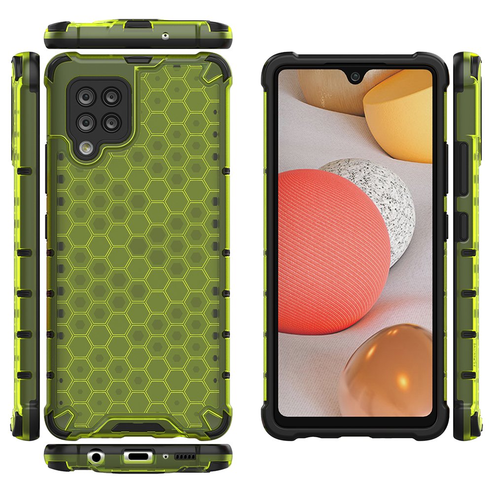 Honeycomb Asia panssari kansi TPU puskuri Samsung Galaxy A42 5G vihreä