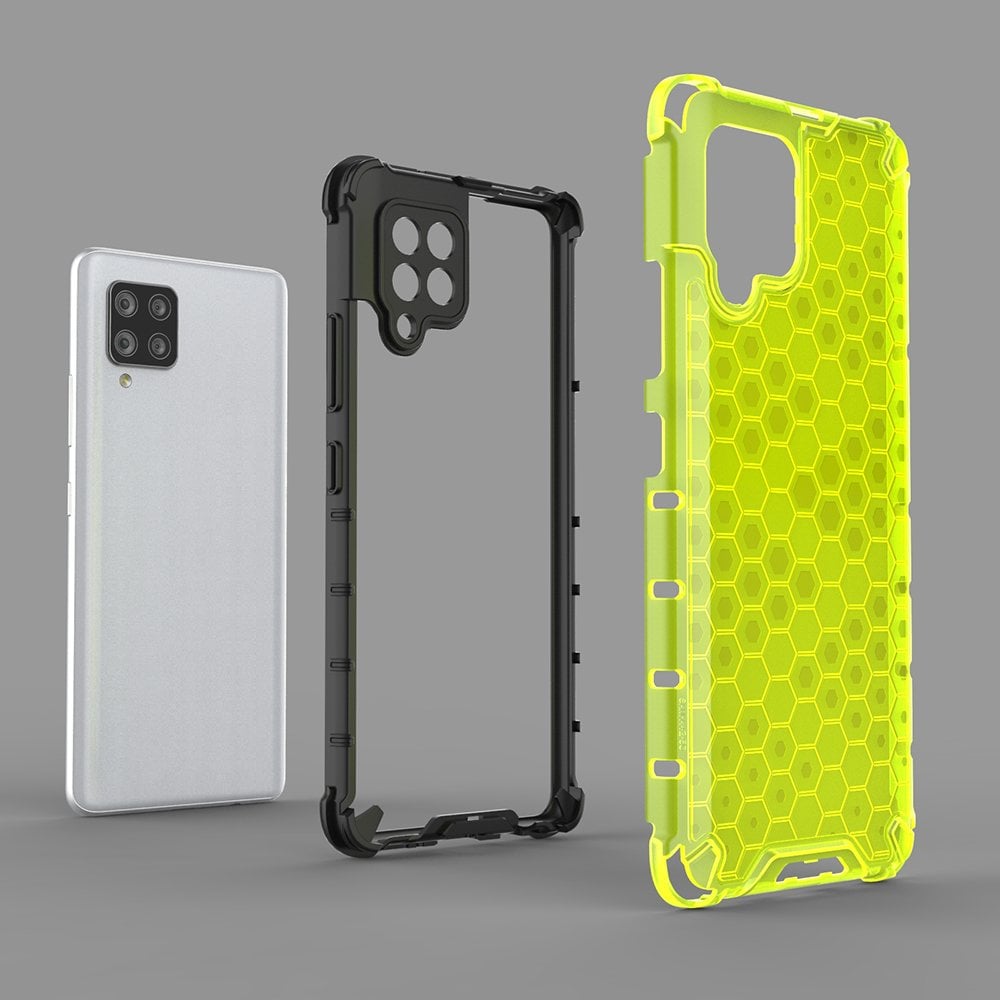 Honeycomb Asia panssari kansi TPU puskuri Samsung Galaxy A42 5G vihreä