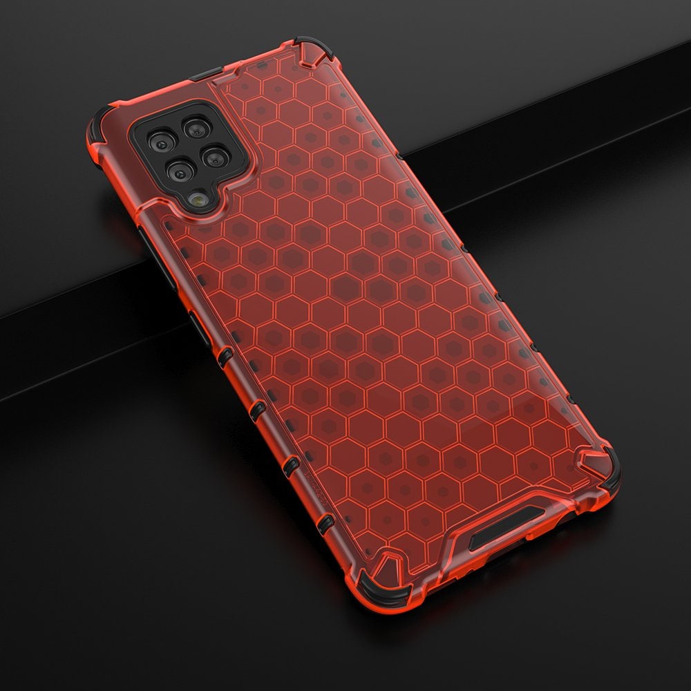 Honeycomb Asia panssari kansi TPU puskuri Samsung Galaxy A42 5G punainen