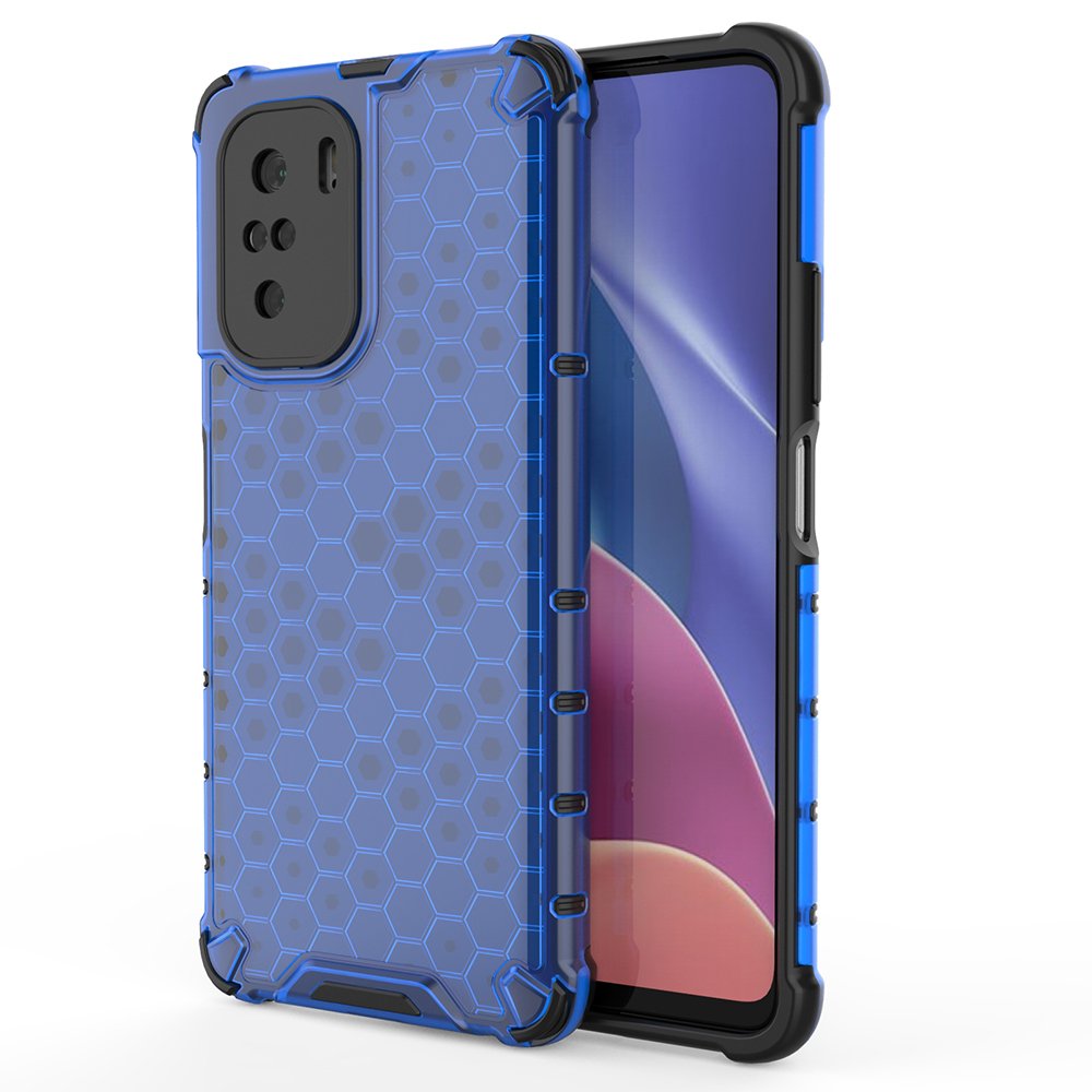 Honeycomb Asia TPU puskuri Xiaomi Redmi K40 Pro + / K40 Pro / K40 / Poco F3 sininen