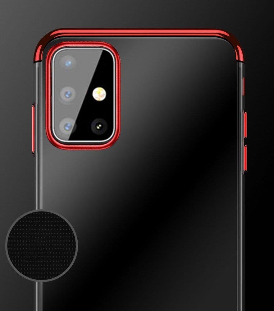 Kirkas väri Asia Geeli TPU Galvanointi kehys kansi Samsung Galaxy A72 4G sininen
