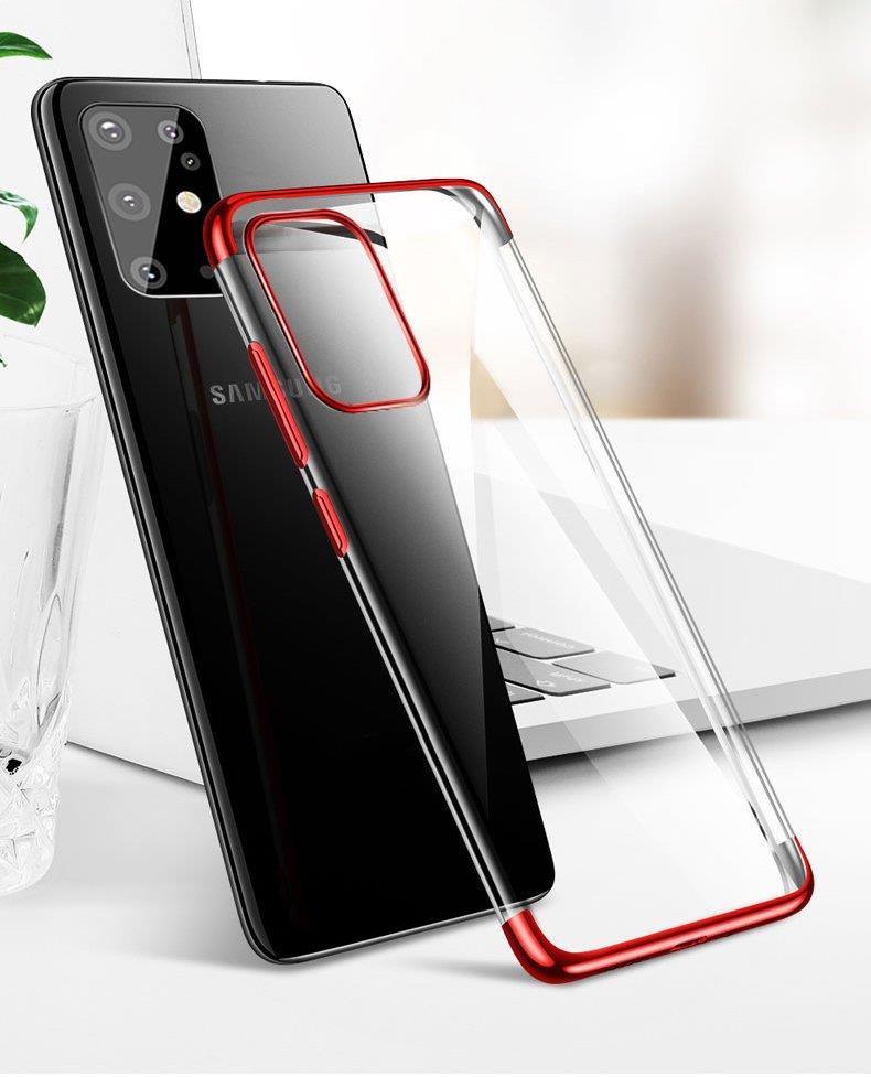 Kirkas väri Asia Geeli TPU Galvanointi kehys kansi Samsung Galaxy A72 4G sininen