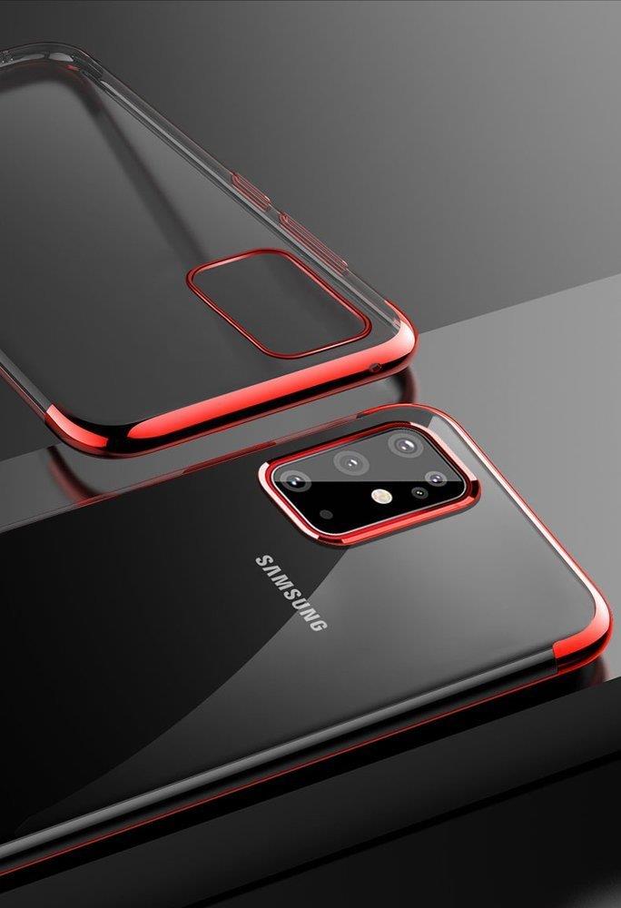 Kirkas väri Asia Geeli TPU Galvanointi kehys kansi Samsung Galaxy A72 4G sininen