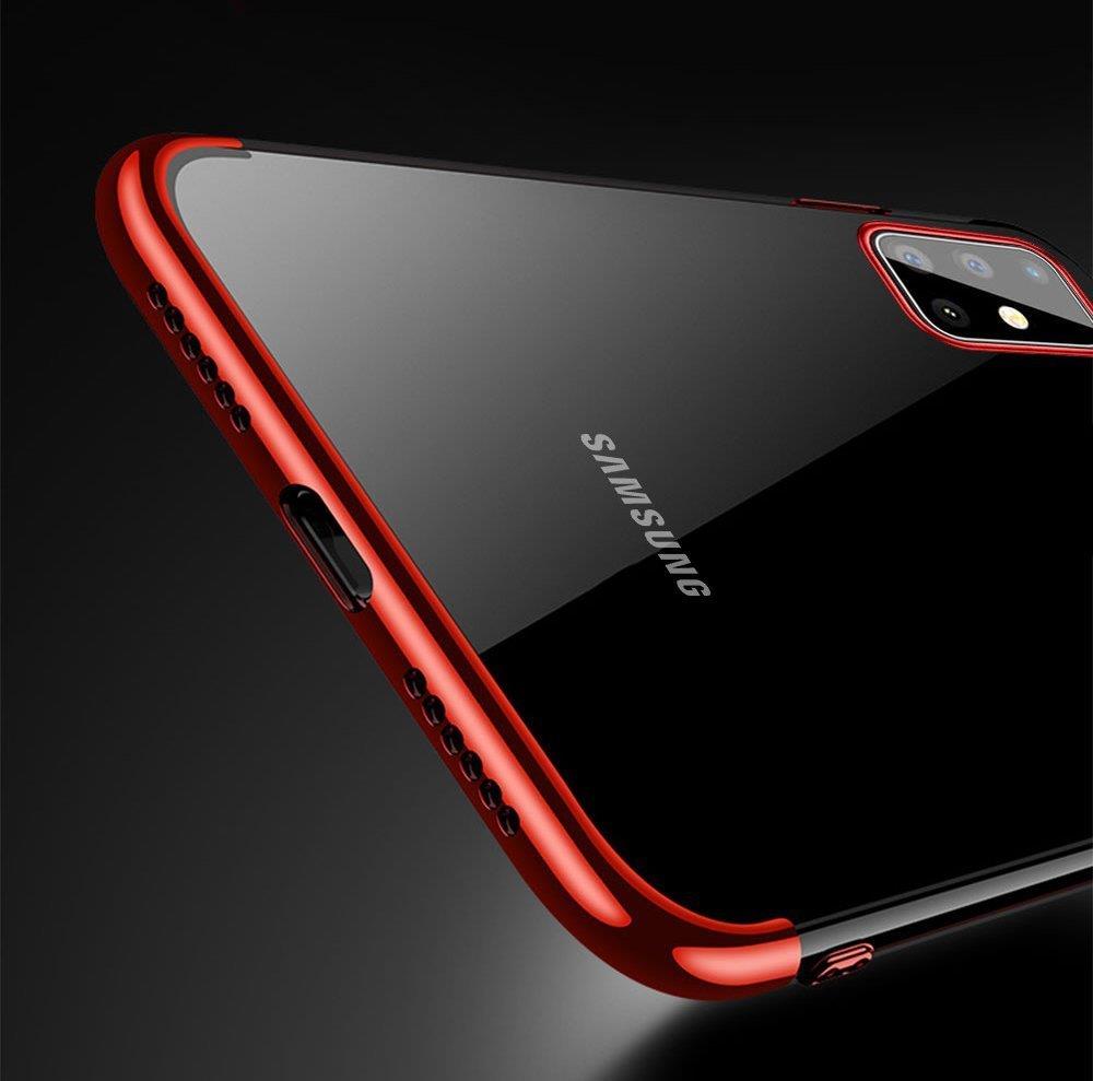 Kirkas väri Asia Geeli TPU Galvanointi kehys kansi Samsung Galaxy A72 4G sininen