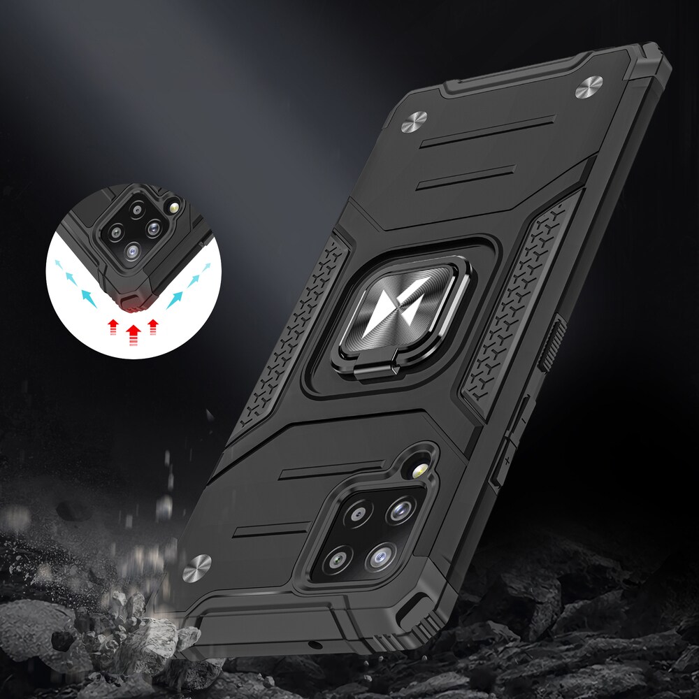 Wozinsky Ring Armor Case Kickstand Kova Rugged Cover for Samsung Galaxy A42 5G hopea hopea