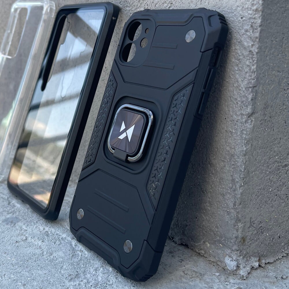 Wozinsky Ring Armor Case Kickstand Kova Rugged Cover for Samsung Galaxy A42 5G hopea hopea