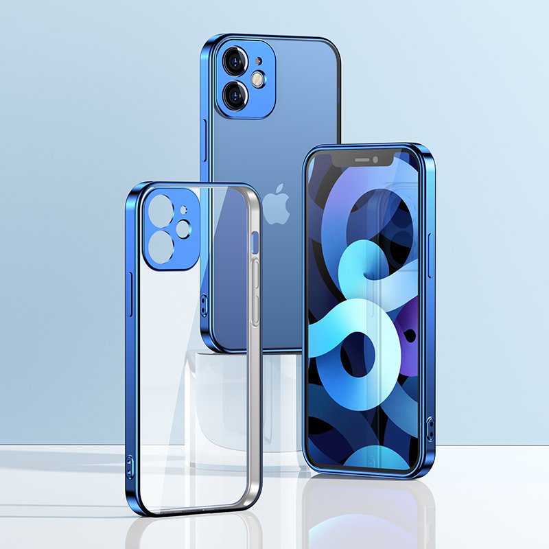 Joyroom Uusi Beauty Series ultra ohut kotelo galvanoitu kehys iPhone 12 Pro musta (JR-BP743)