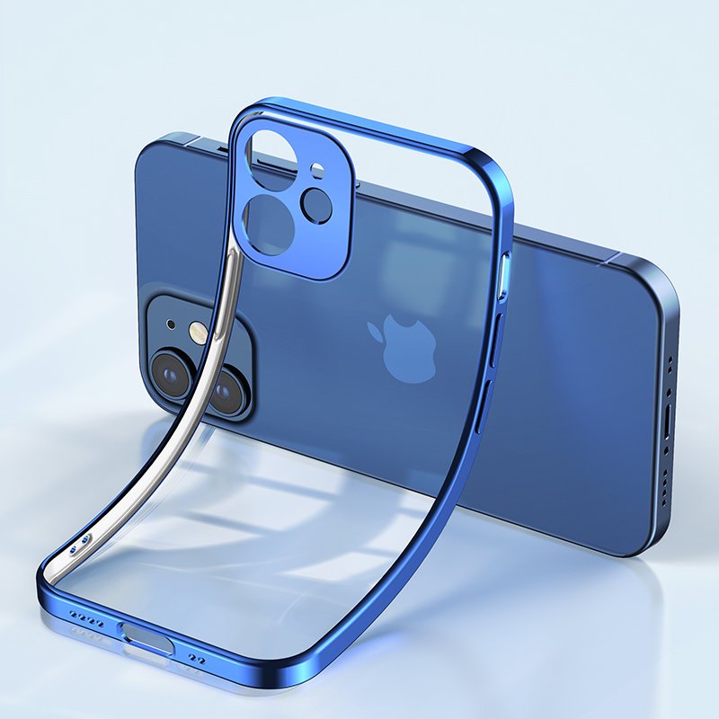 Joyroom Uusi Beauty Series ultra ohut kotelo galvanoitu kehys iPhone 12 Pro musta (JR-BP743)