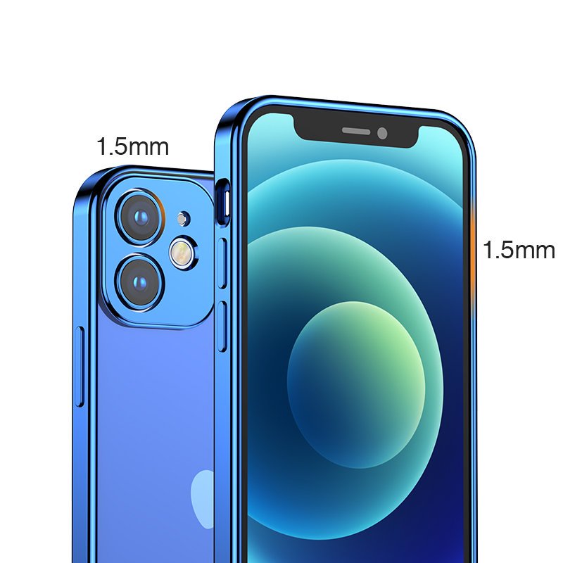 Joyroom Uusi Beauty Series ultra ohut kotelo galvanoitu kehys iPhone 12 Pro kultainen (JR-BP743)