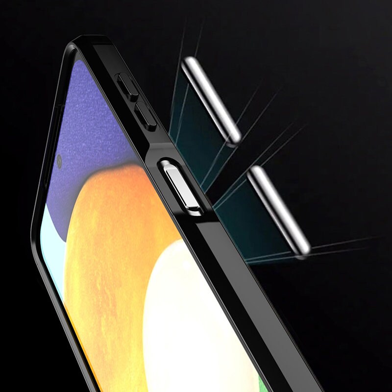 Carbon Case Joustava kansi TPU asia Samsung Galaxy A22 4G musta
