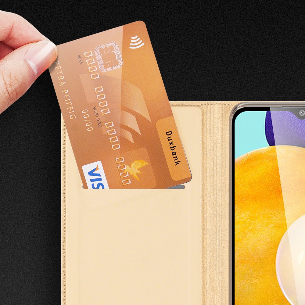 Dux Ducis Skin Pro kirjahylly tyyppi tapauksessa Samsung Galaxy A03s vaaleanpunainen