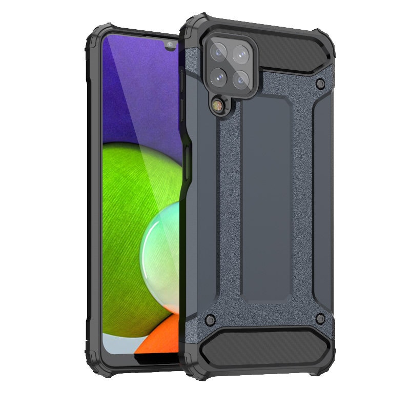 Hybrid Armor Case Kova kestävä suojus Samsung Galaxy A22 4G sininen