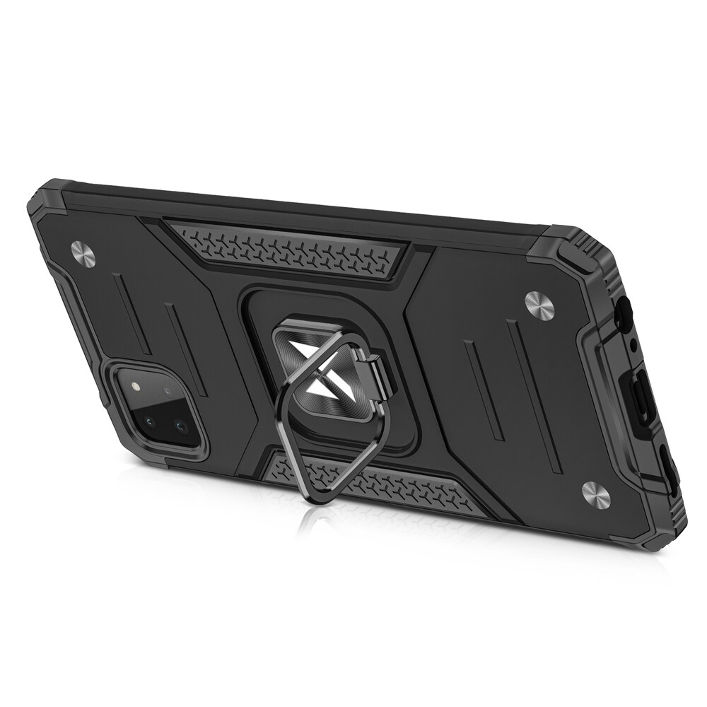 Wozinsky Ring Armor Case Kickstand Kova Rugged Cover for Samsung Galaxy A22 4G sininen