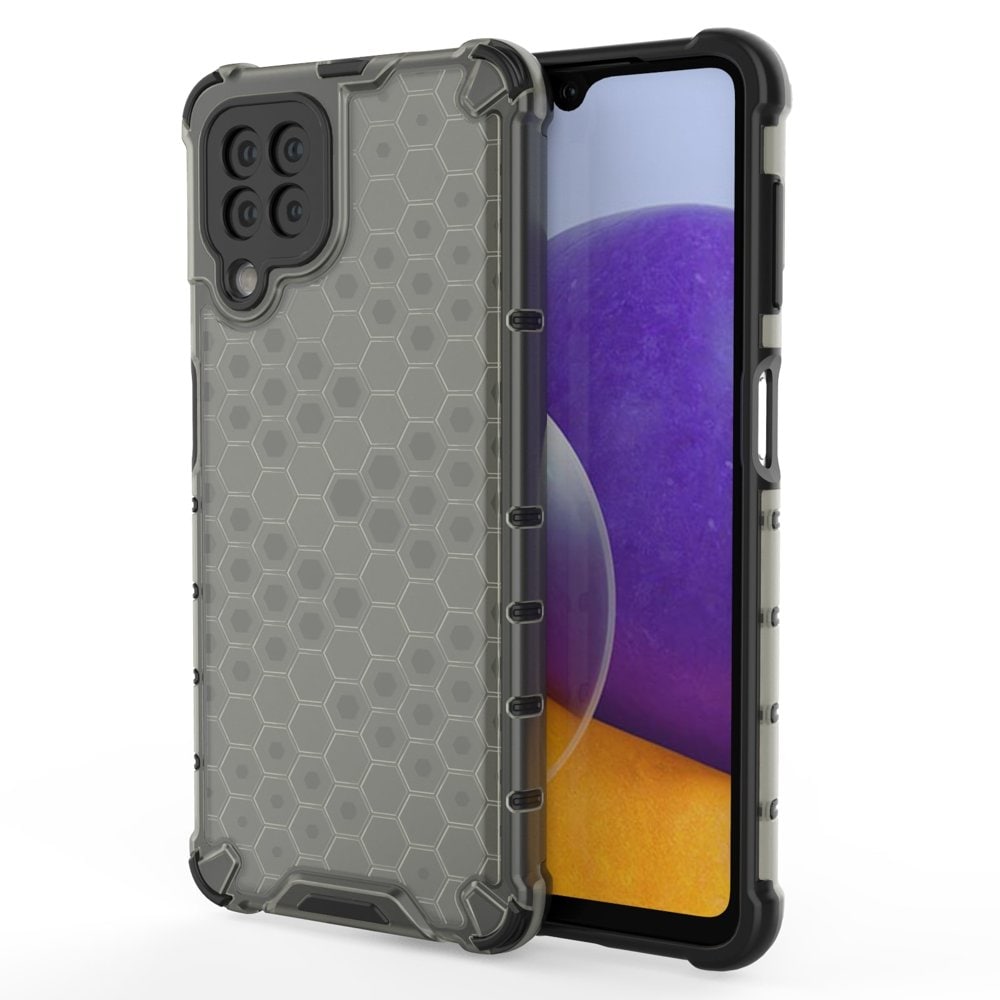 Honeycomb Asia panssari kansi TPU puskuri Samsung Galaxy A22 4G musta