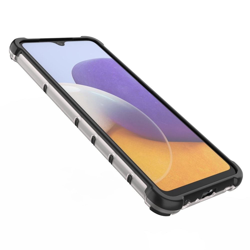 Honeycomb Asia panssari kansi TPU puskuri Samsung Galaxy A22 4G musta