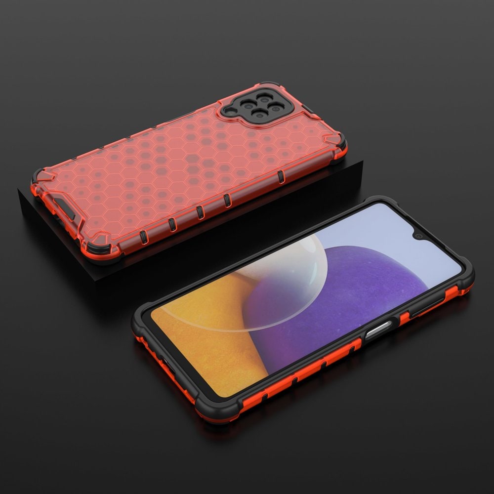 Honeycomb Asia panssari kansi TPU puskuri Samsung Galaxy A22 4G punainen