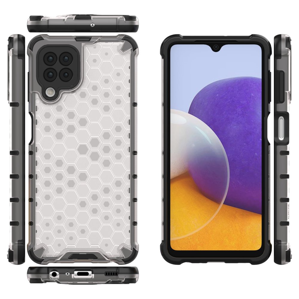 Honeycomb Asia panssari kansi TPU puskuri Samsung Galaxy A22 4G läpinäkyvä