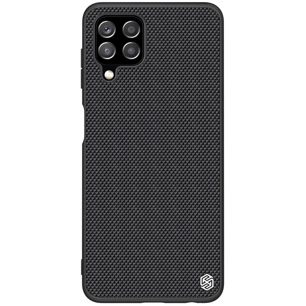 Nillkin Textured Case kestävä kotelo geelirunko ja nylon taka Samsung Galaxy A22 4G, musta