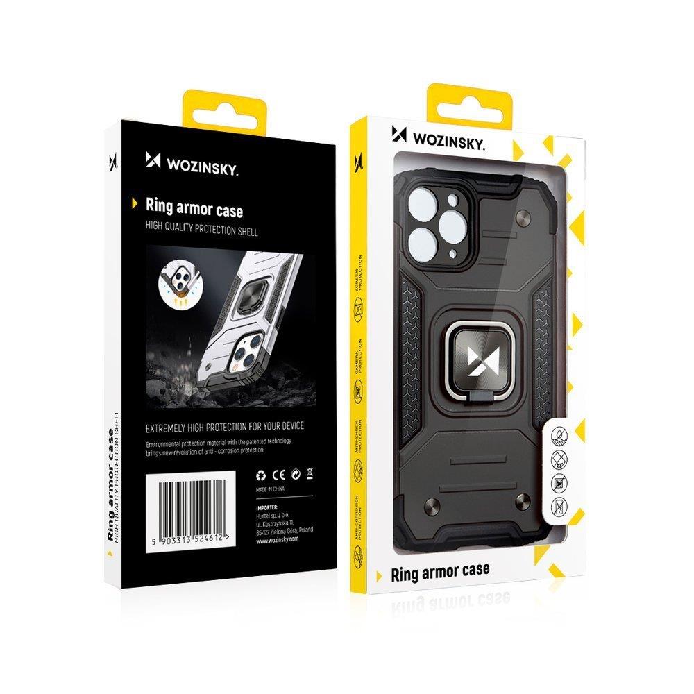 Wozinsky Ring Armor Case Kickstand Kova Rugged Cover for iPhone 13 mini hopea