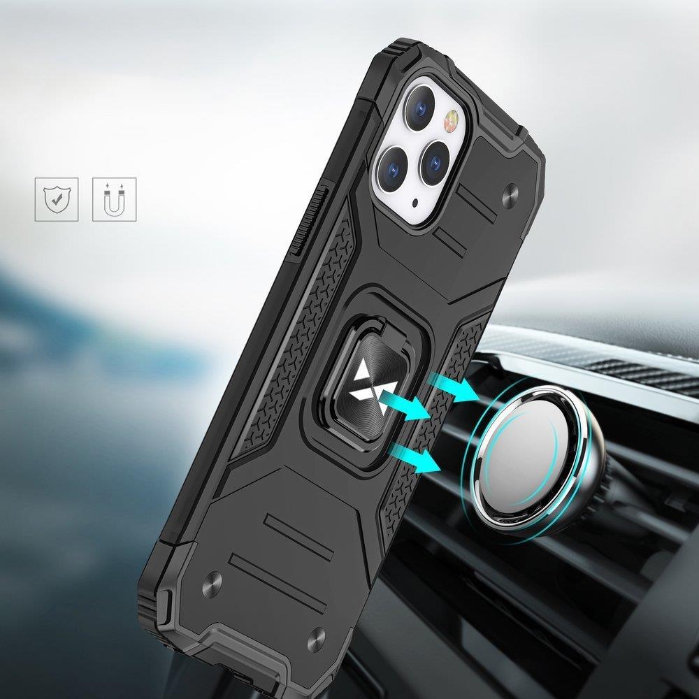 Wozinsky Ring Armor Case Kickstand Kova rugged Cover for iPhone 13 Pro rose