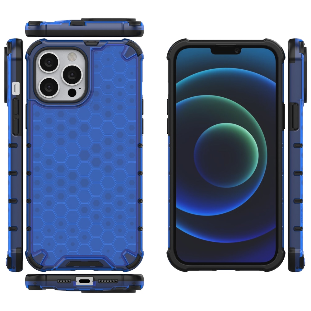 Honeycomb Asia panssari kansi TPU puskuri iPhone 13 Pro Max sininen