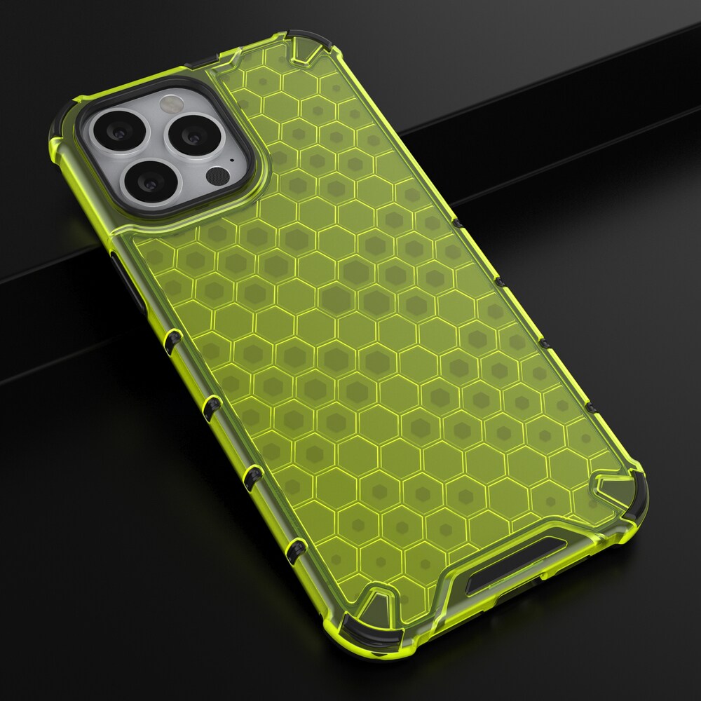 Honeycomb Asia panssari kansi TPU puskuri iPhone 13 Pro Max vihreä