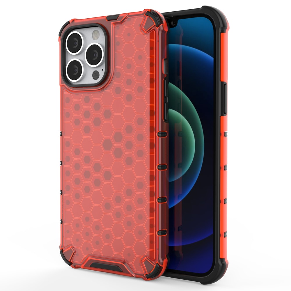 Honeycomb Asia panssari kansi TPU puskuri iPhone 13 Pro Max punainen