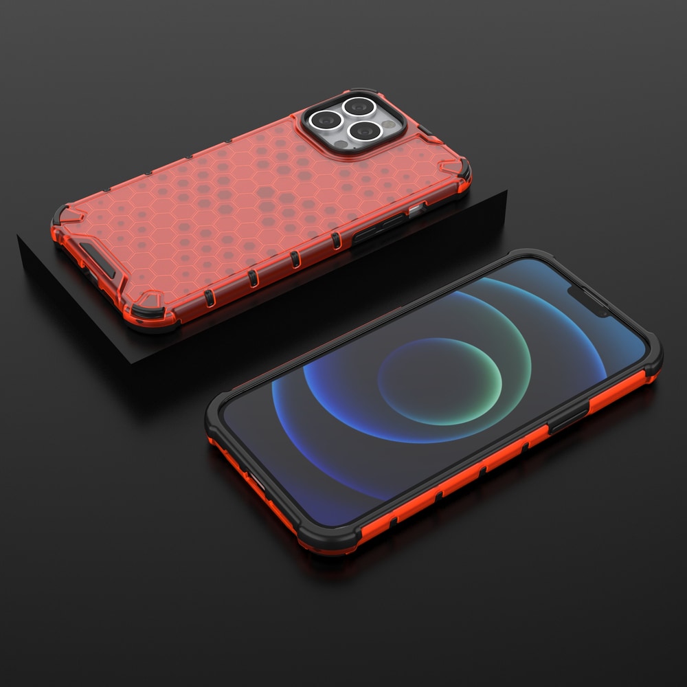 Honeycomb Asia panssari kansi TPU puskuri iPhone 13 Pro Max punainen