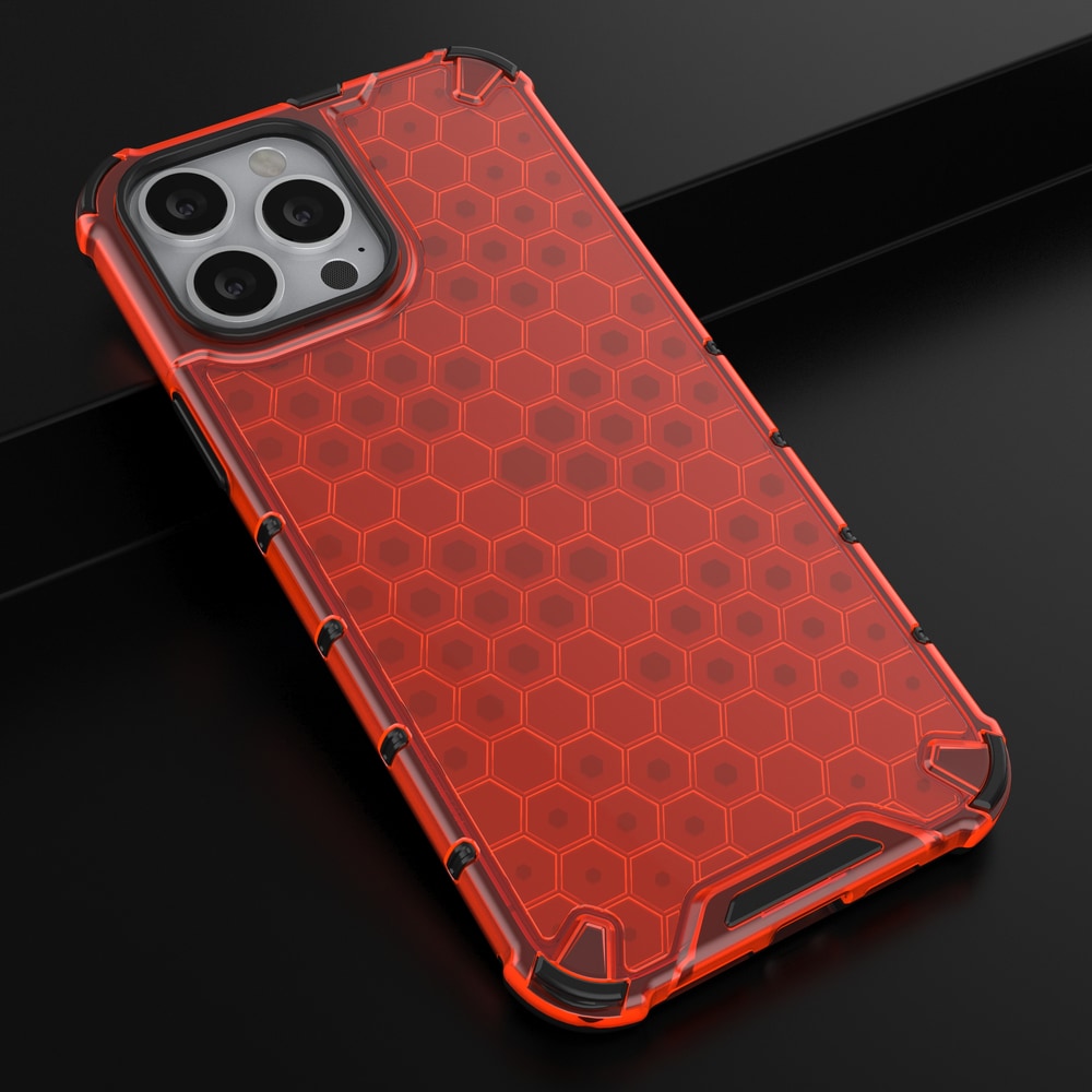 Honeycomb Asia panssari kansi TPU puskuri iPhone 13 Pro Max punainen