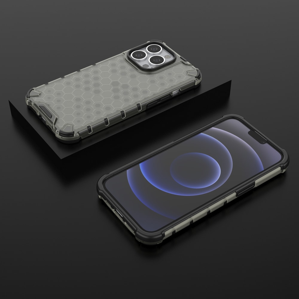 Honeycomb Asia panssari kansi TPU puskuri iPhone 13 Pro musta