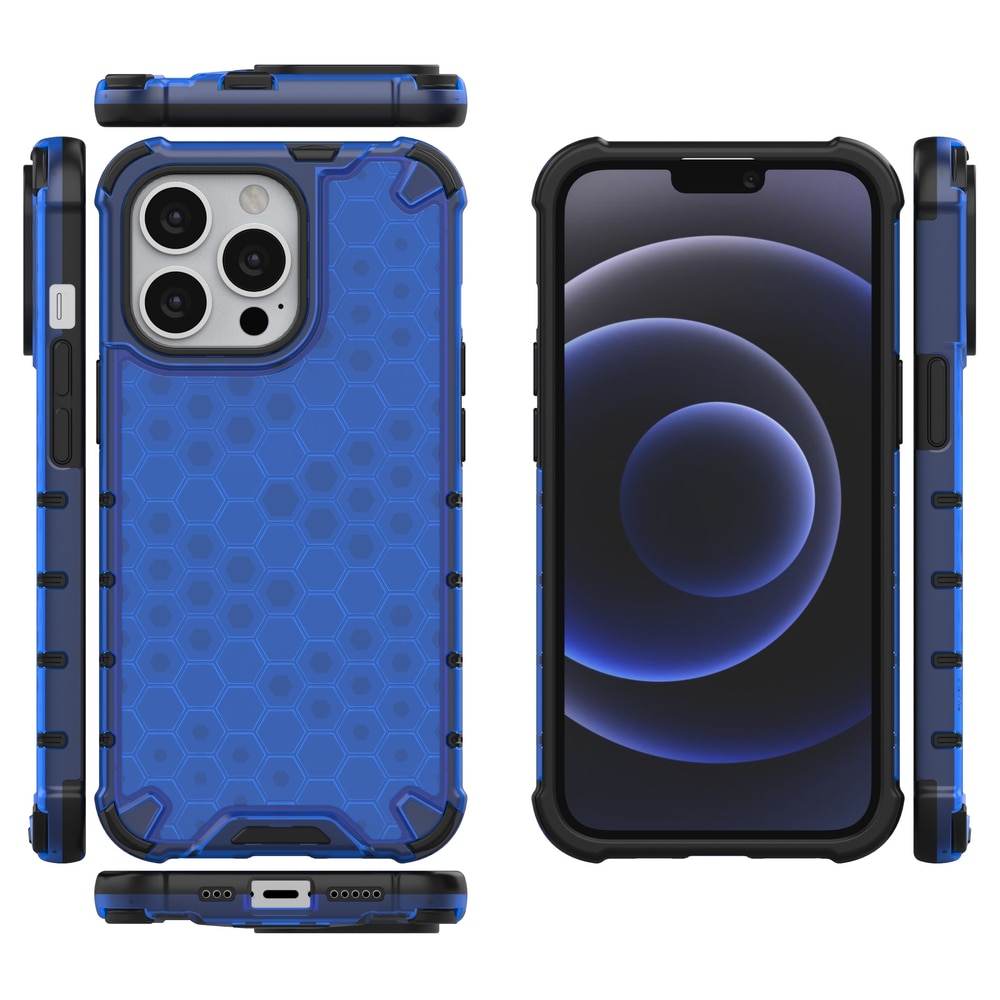 Honeycomb Asia panssari kansi TPU puskuri iPhone 13 Pro sininen