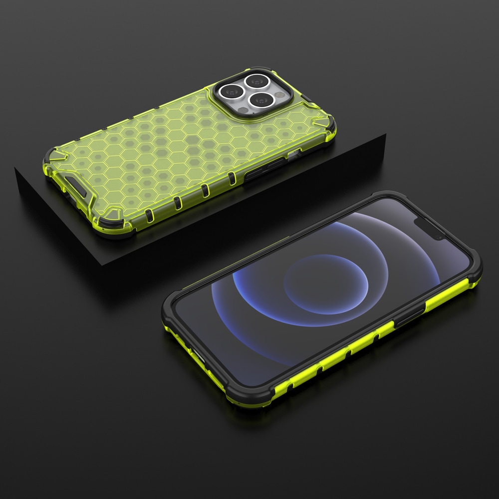 Honeycomb Asia panssari kansi TPU puskuri iPhone 13 Pro vihreä