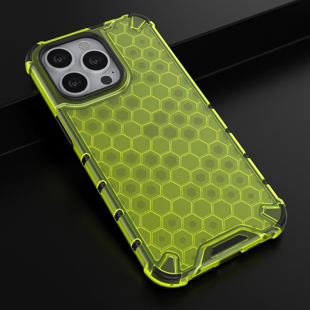 Honeycomb Asia panssari kansi TPU puskuri iPhone 13 Pro vihreä