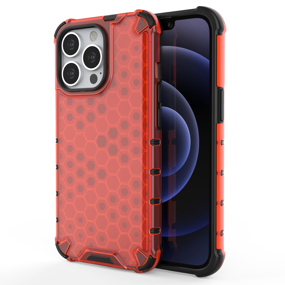 Honeycomb Asia panssari kansi TPU puskuri iPhone 13 Pro punainen