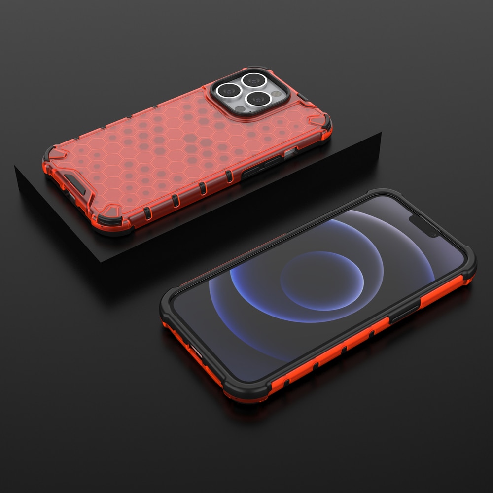 Honeycomb Asia panssari kansi TPU puskuri iPhone 13 Pro punainen