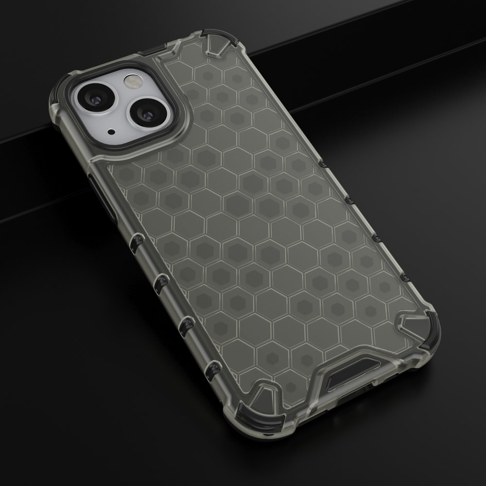 Honeycomb Asia panssari kansi TPU puskuri iPhone 13 mini musta