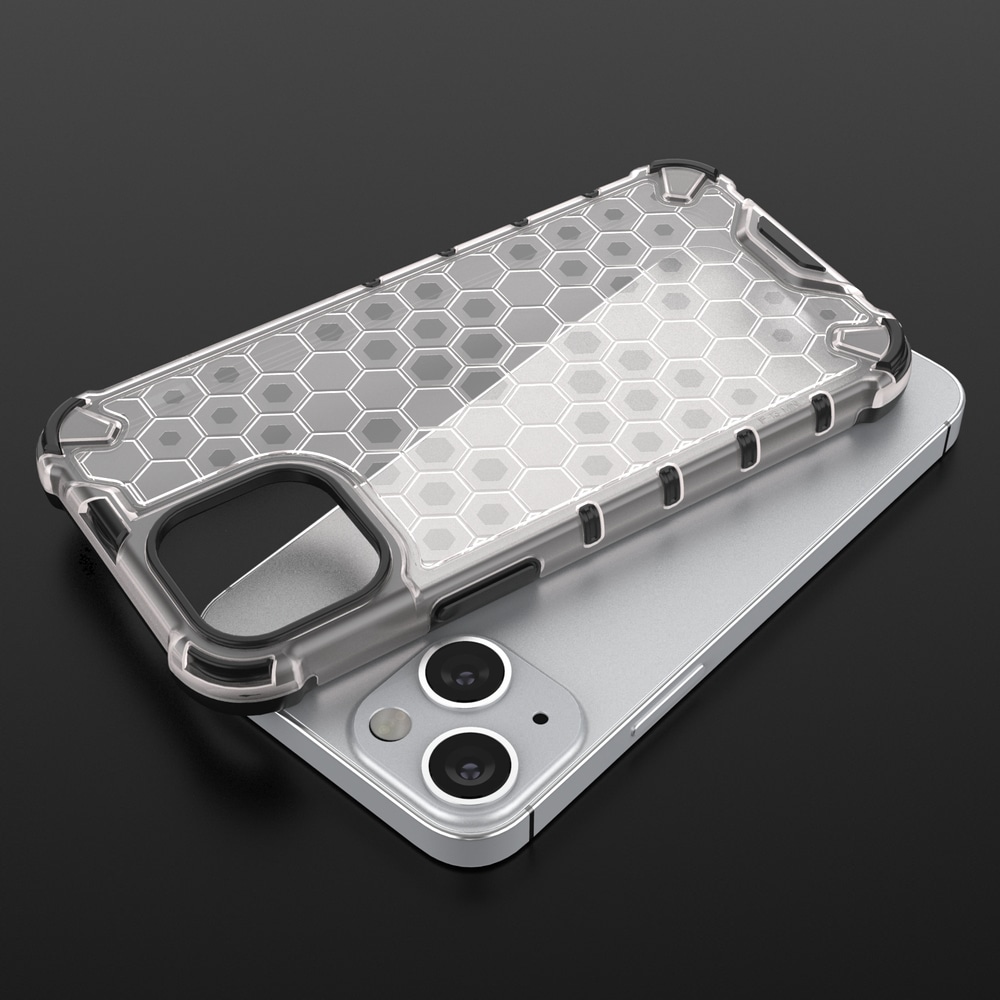 Honeycomb Asia panssari kansi TPU puskuri iPhone 13 mini musta