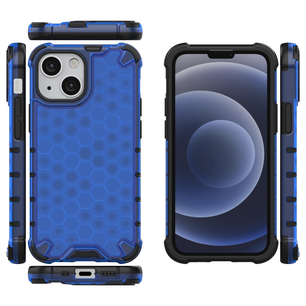Honeycomb Asia panssari kansi TPU puskuri iPhone 13 mini sininen