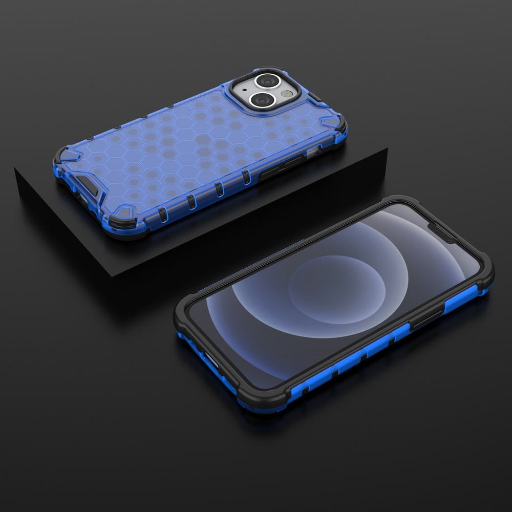 Honeycomb Asia panssari kansi TPU puskuri iPhone 13 mini sininen
