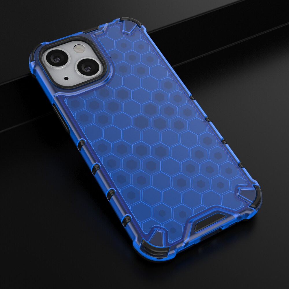 Honeycomb Asia panssari kansi TPU puskuri iPhone 13 mini sininen