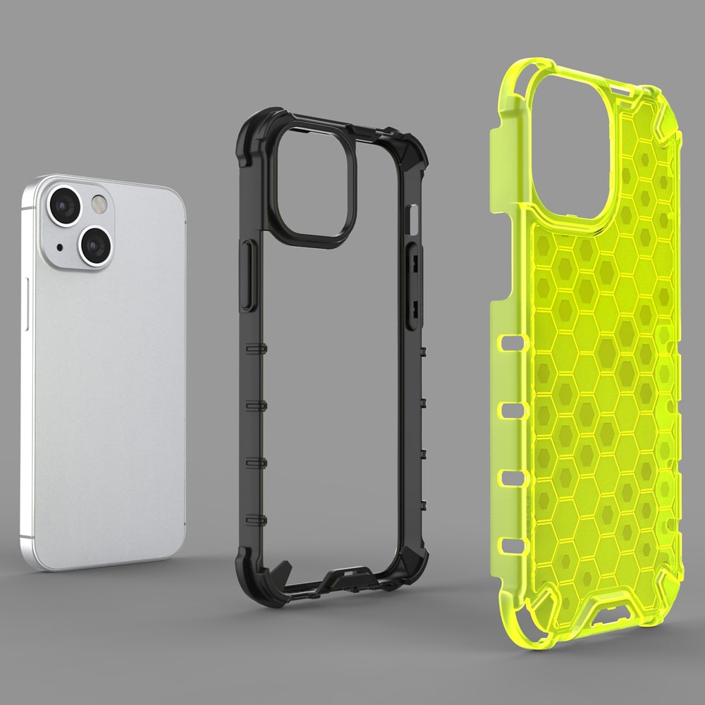 Honeycomb Asia panssari kansi TPU puskuri iPhone 13 mini sininen
