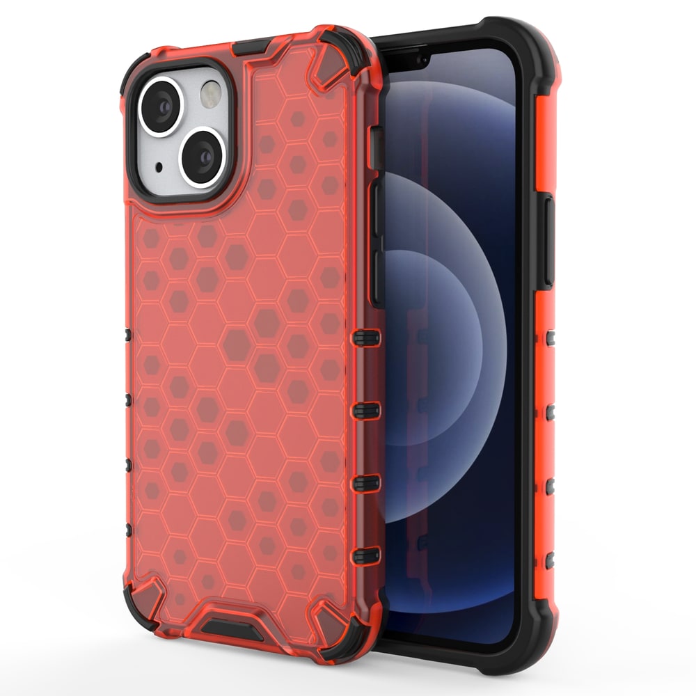 Honeycomb Asia panssari kansi TPU puskuri iPhone 13 mini punainen