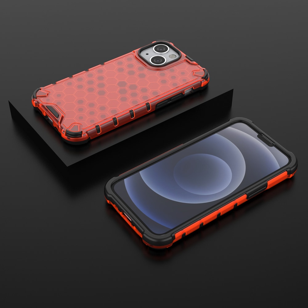 Honeycomb Asia panssari kansi TPU puskuri iPhone 13 mini punainen