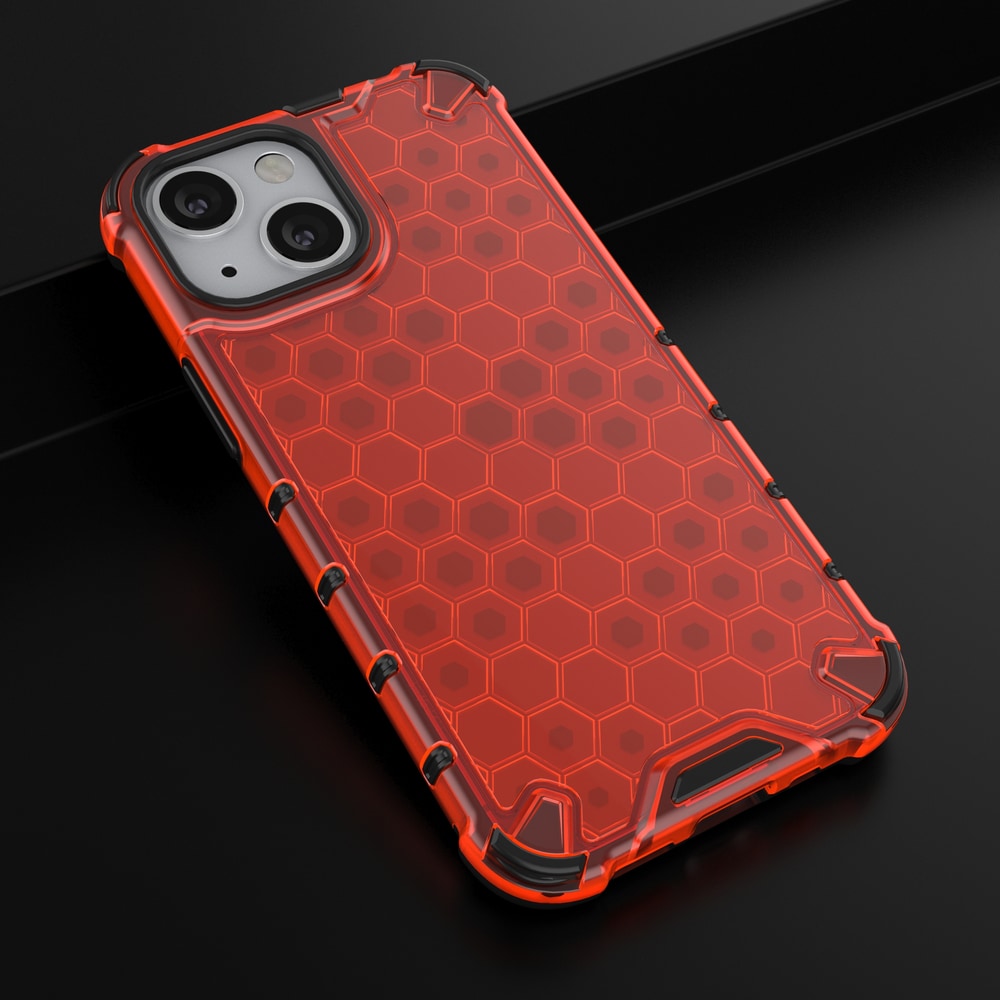 Honeycomb Asia panssari kansi TPU puskuri iPhone 13 mini punainen