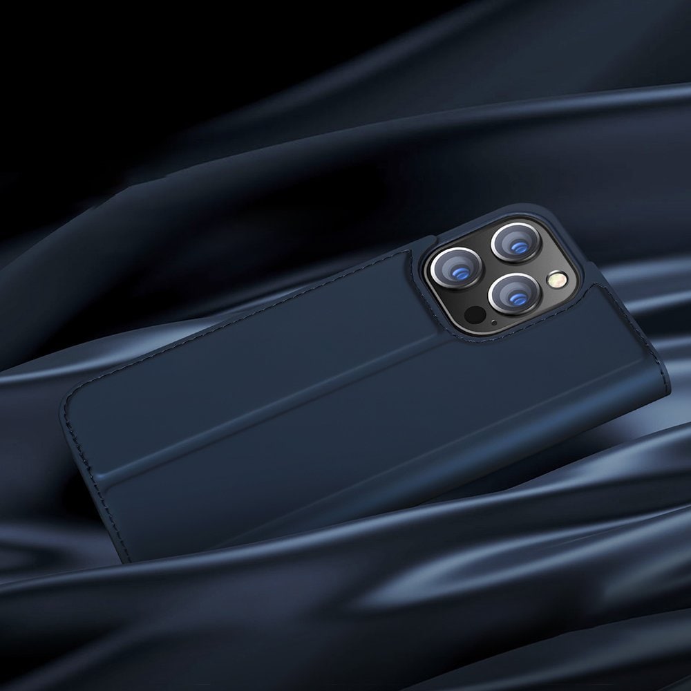 Dux Ducis Skin Pro Kirjahylly tyyppi tapauksessa iPhone 13 Pro Max kultainen kultainen