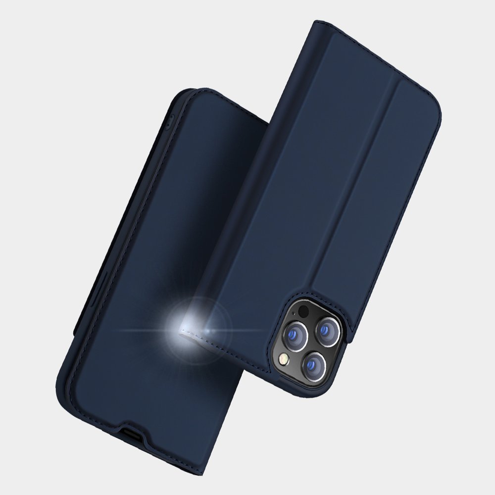 Dux Ducis Skin Pro Kirjahylly tyyppi tapauksessa iPhone 13 Pro Max kultainen kultainen