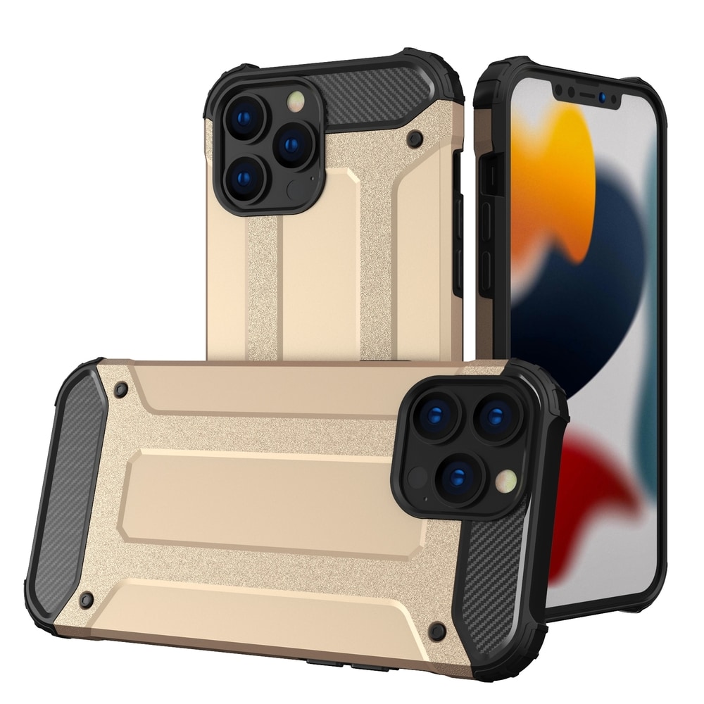Hybridi Armor Case Kova Rugged Cover for iPhone 13 Pro Max kultainen kultainen