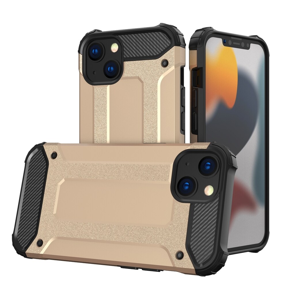 Hybrid Armor Case Kova kestävä kansi iPhone 13 kultainen